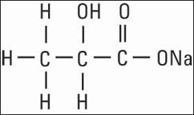 structural formula Sodium Lactate