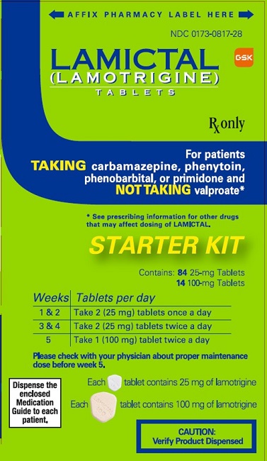 Lamictal Starter Kit Green 25 mg and 100 mg carton