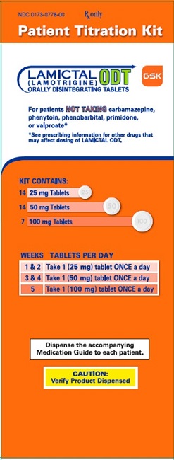 Lamictal ODT Kit Orange 25 mg 50 mg 100 mg carton