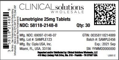 Lamotrigine 25mg tablet 30 count blister card