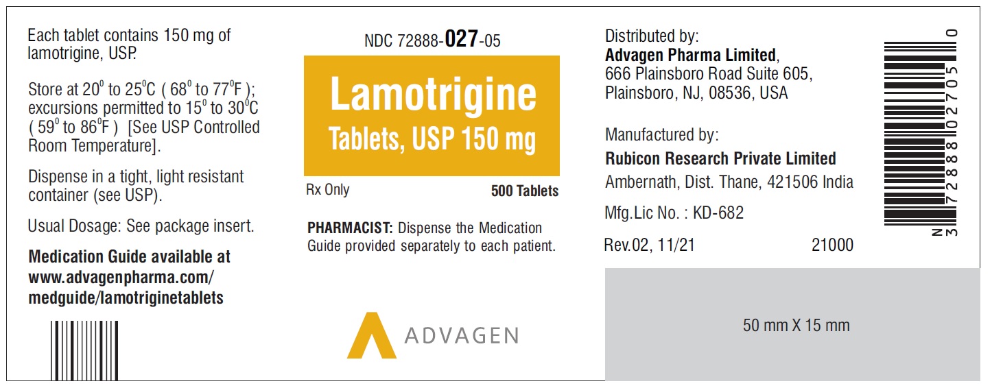 Lamotrigine Tablets 150mg 500 Count
