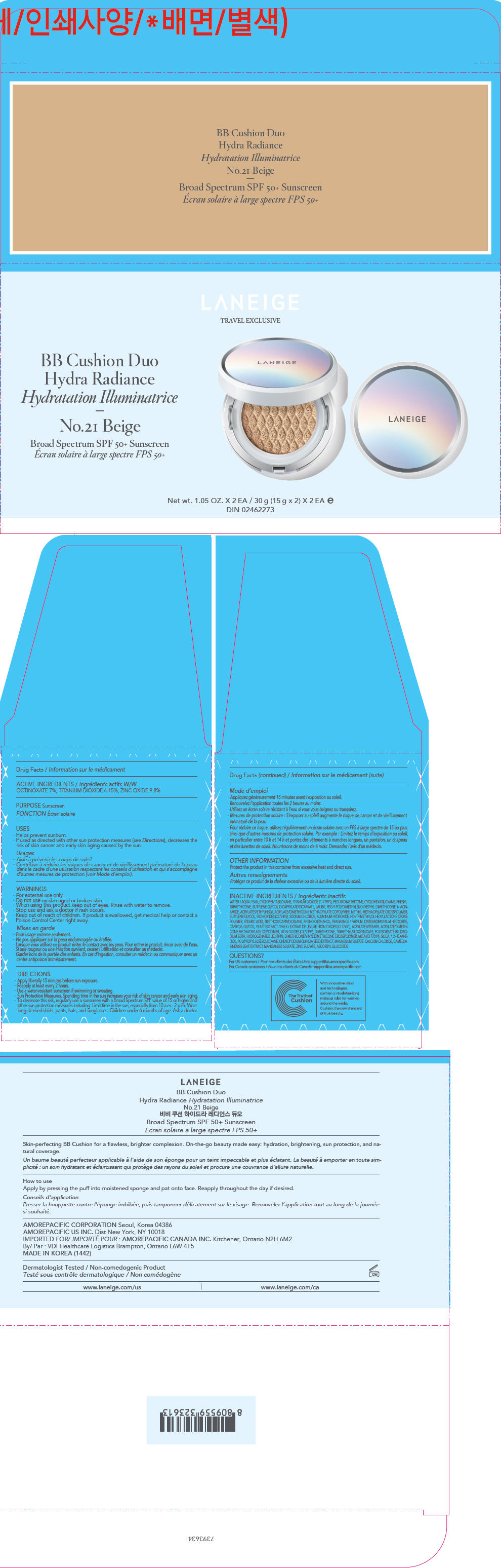 PRINCIPAL DISPLAY PANEL - x 2 (15 g x 2 Container Carton) Carton - No.21 Beige