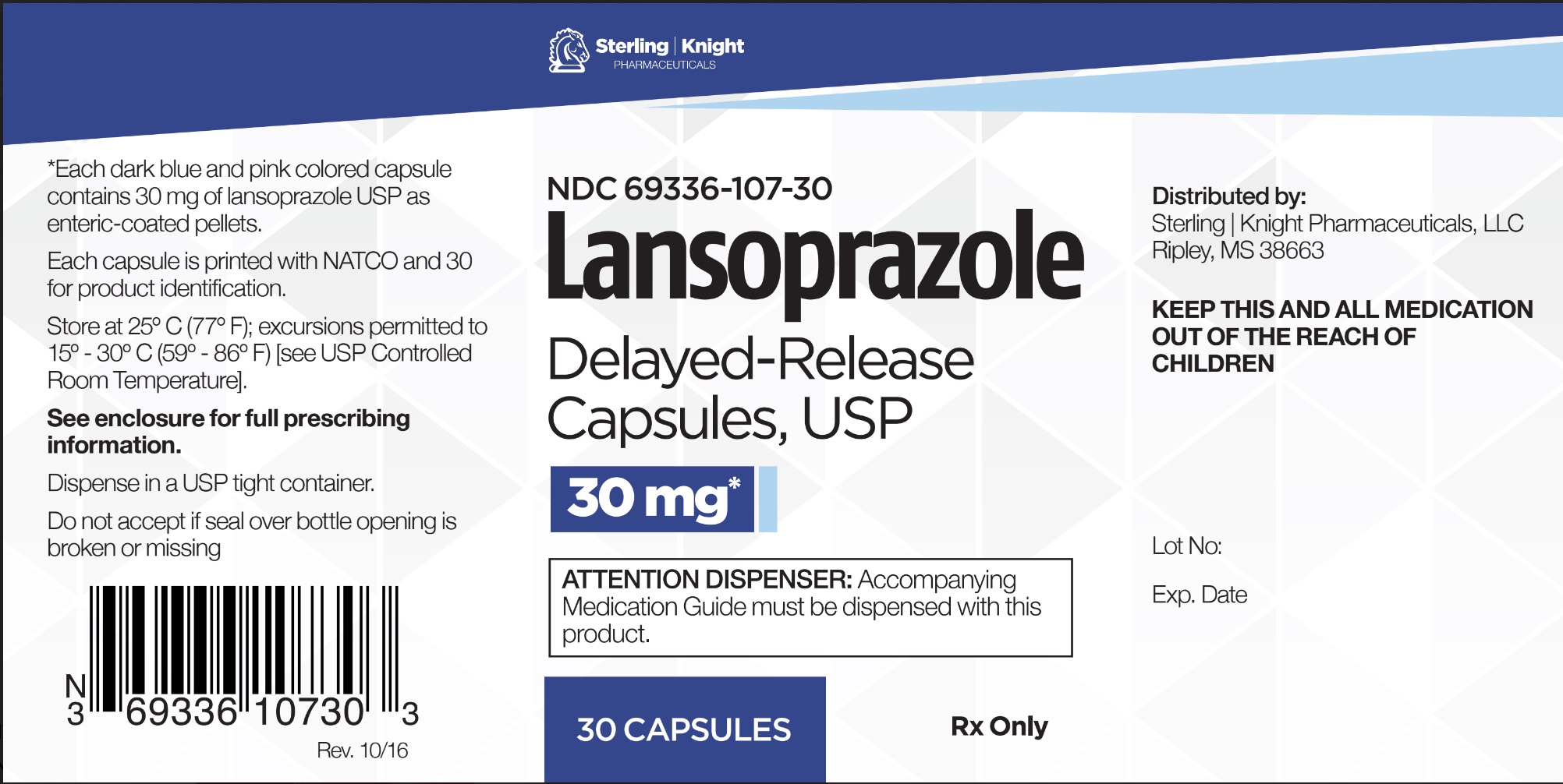 PRINCIPAL DISPLAY PANEL - 30 mg 30 Capsule Bottle Label