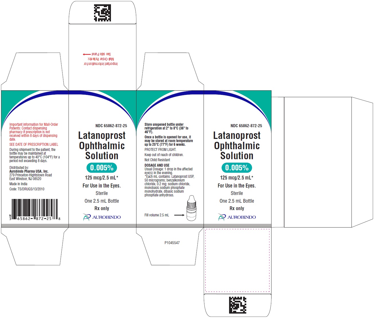 PACKAGE LABEL-PRINCIPAL DISPLAY PANEL - 0.005% (125 mcg/2.5 mL) - Container-Carton (1 Bottle)