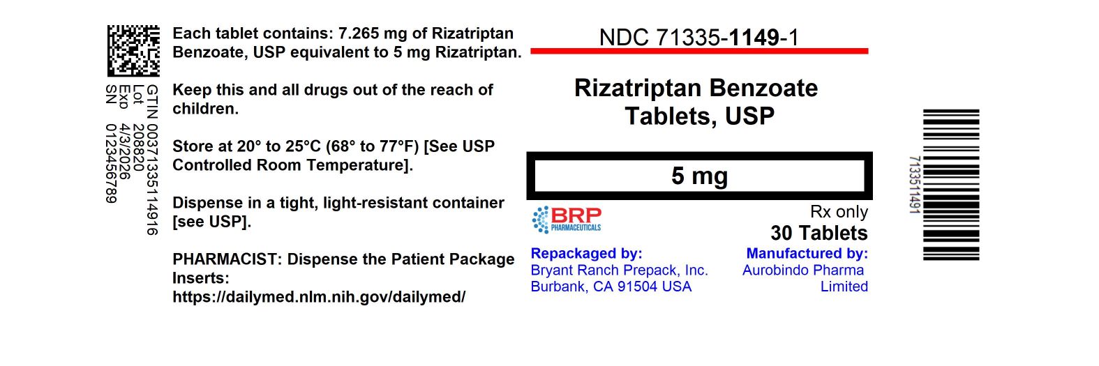 Rizatriptan Benzoate 5 Mg Breastfeeding