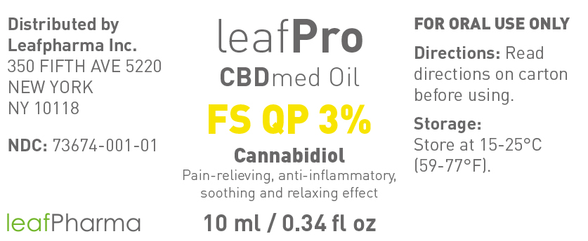 leafPro CBDmed Oil FS QP 3_10ml_Bottle Label