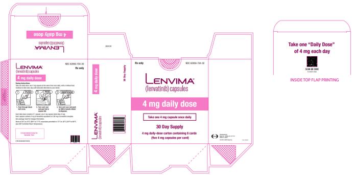 NDC 62856-704-30
Lenvima
(lenvatinib) capsules
4 mg daily dose
