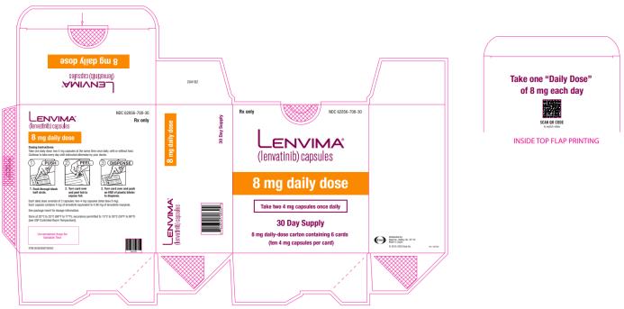 NDC 62856-708-30
Lenvima
(lenvatinib) capsules
8 mg daily dose
