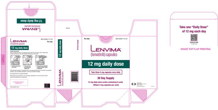 NDC 62856-712-30
Lenvima
(lenvatinib) capsules
12 mg daily dose

