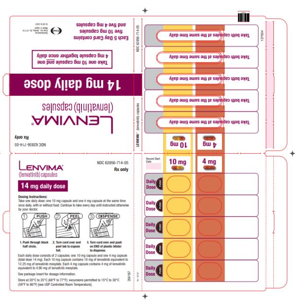 NDC 62856-714-05
Lenvima
(lenvatinib) capsules
14 mg daily dose
