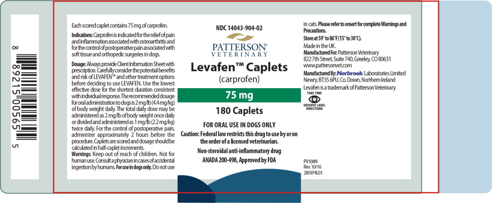 Principal Display Panel - Levafen Caplets 75mg Label
