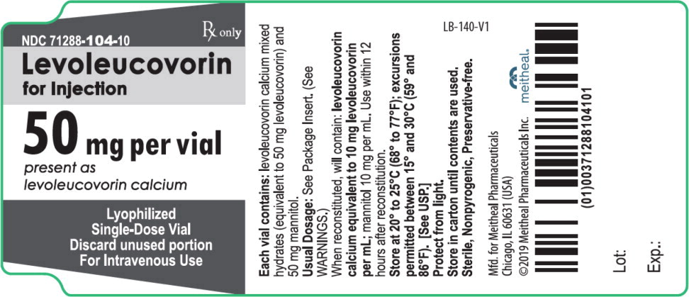 Principal Display Panel – Levoleucovorin for Injection 50 mg Vial Label