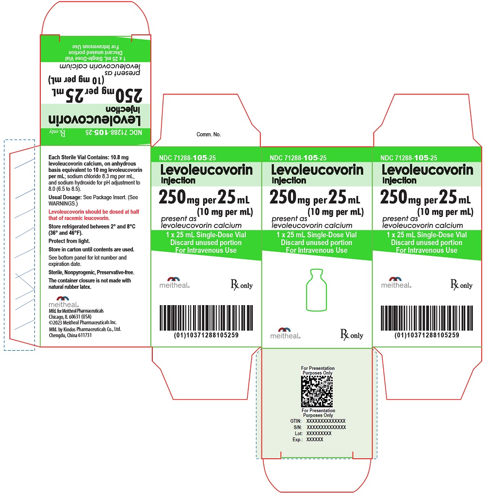 PRINCIPAL DISPLAY PANEL – Levoleucovorin Injection, USP 250 mg per 25 mL Carton