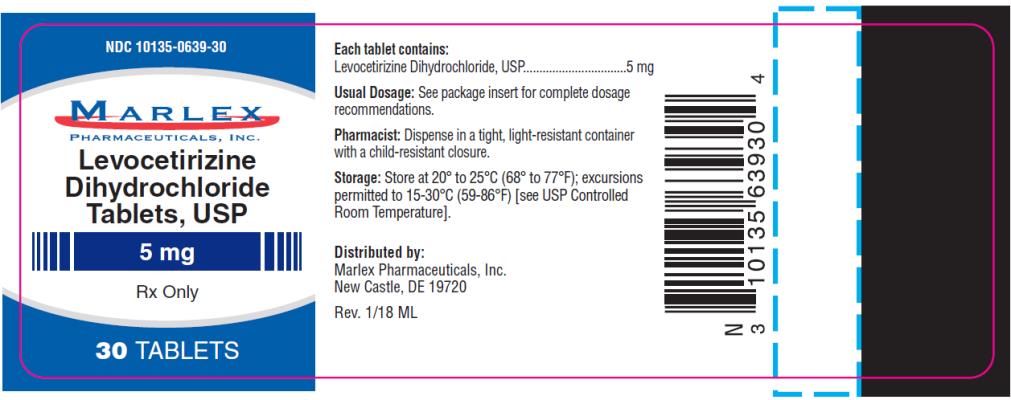 PRINCIPAL DISPLAY PANEL
NDC 10135-0639-30
Levocetirizine 
Dihydrochloride 
Tablets, USP
5 mg
30 Tablets
Rx Only 
