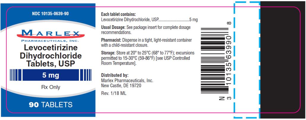 PRINCIPAL DISPLAY PANEL
NDC 10135-0639-90
Levocetirizine 
Dihydrochloride 
Tablets, USP
5 mg
90 Tablets
Rx Only 
