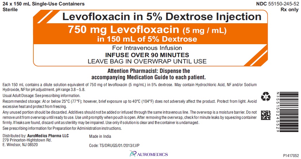 PACKAGE LABEL-PRINCIPAL DISPLAY PANEL - 750 mg Levofloxacin (5 mg / mL) in 150 mL of 5% Dextrose - Carton Label