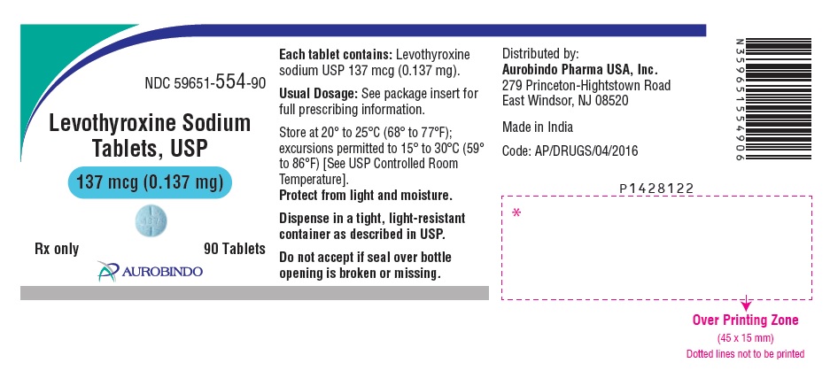 PACKAGE LABEL-PRINCIPAL DISPLAY PANEL - 137 mcg (90 Tablets Bottle)