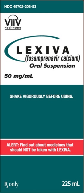 Lexiva Oral Suspension 50 mg per mL 225 mL carton