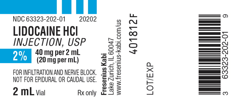 PACKAGE LABEL - PRINCIPAL DISPLAY – Lidocaine 2 mL Vial Label
