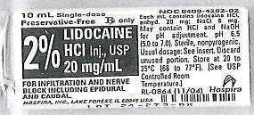 lidocaine hydrochloride 20mL