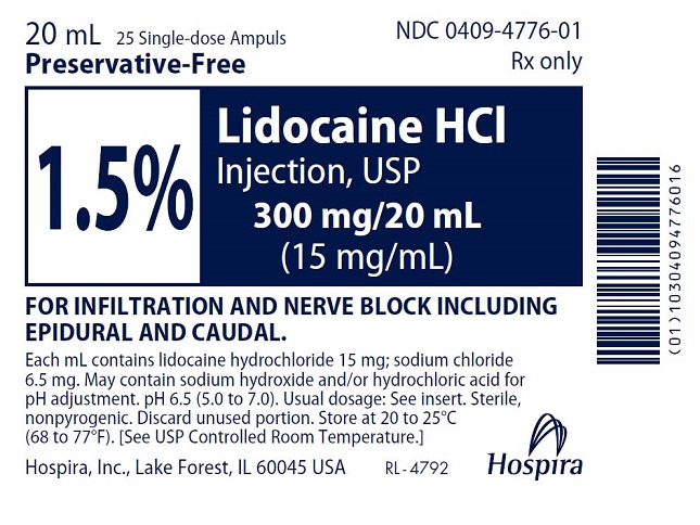 lidocaine unit pack 20mL