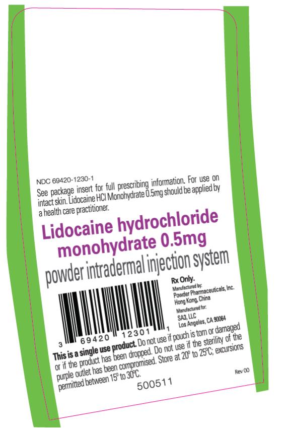 PRINCIPAL DISPLAY PANEL
NDC 69420-1230-1
Lidocaine Hydrochloride
Monohydrate 0.5mg 
powder intradermal injection system
Rx Only
