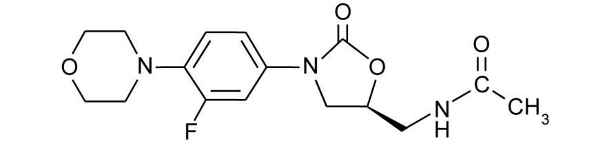 Structural formula for linezolid