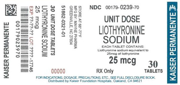 PRINCIPAL DISPLAY PANEL - 25 mcg Tablet Box of 30 Unit Dose Label