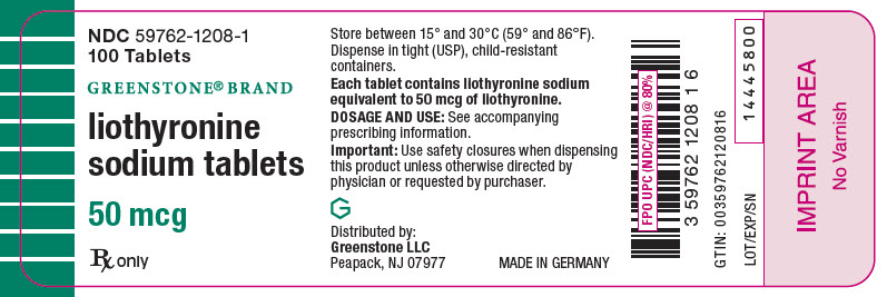 PRINCIPAL DISPLAY PANEL - 50 mcg Tablet Bottle Label