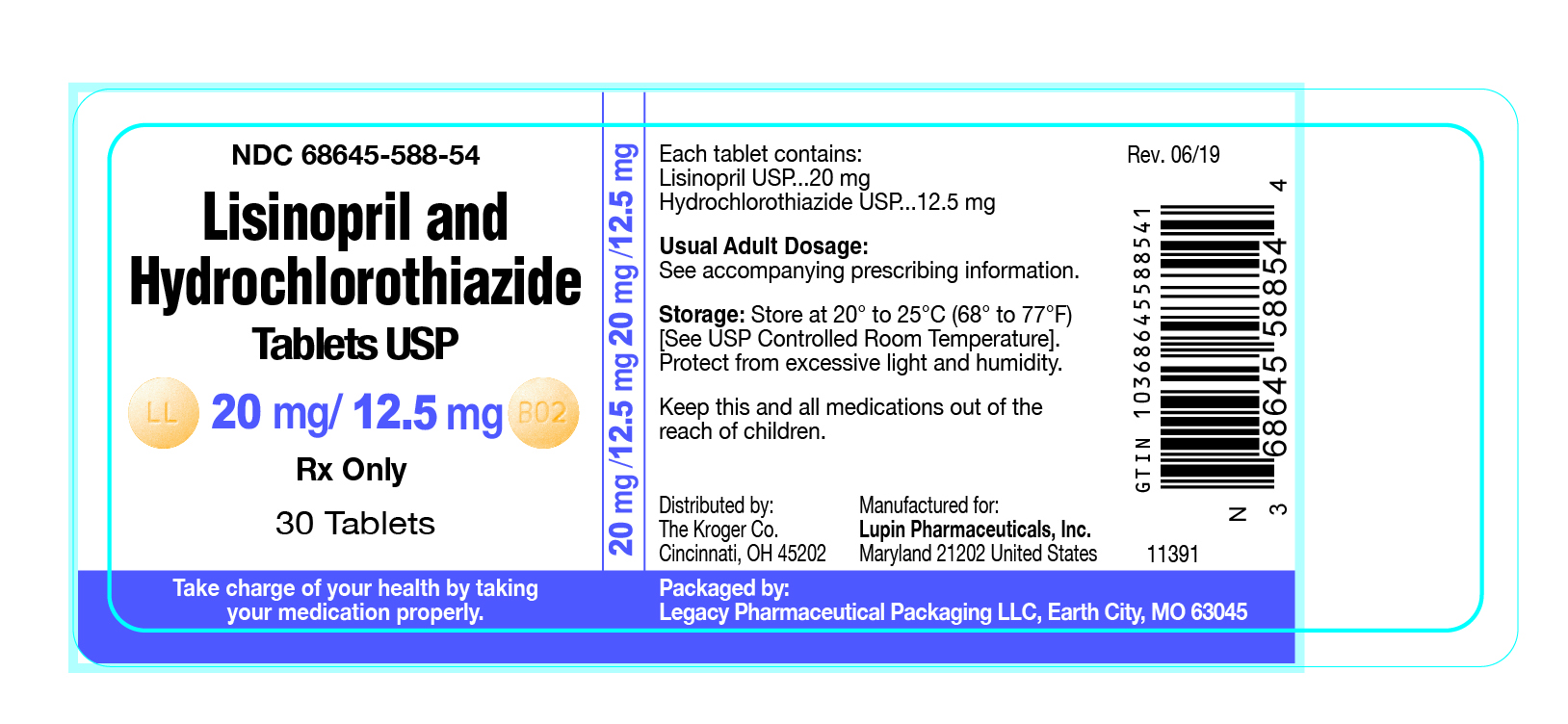 Lisinopril and Hydrochlorothiazide Tablets USP 10 mg