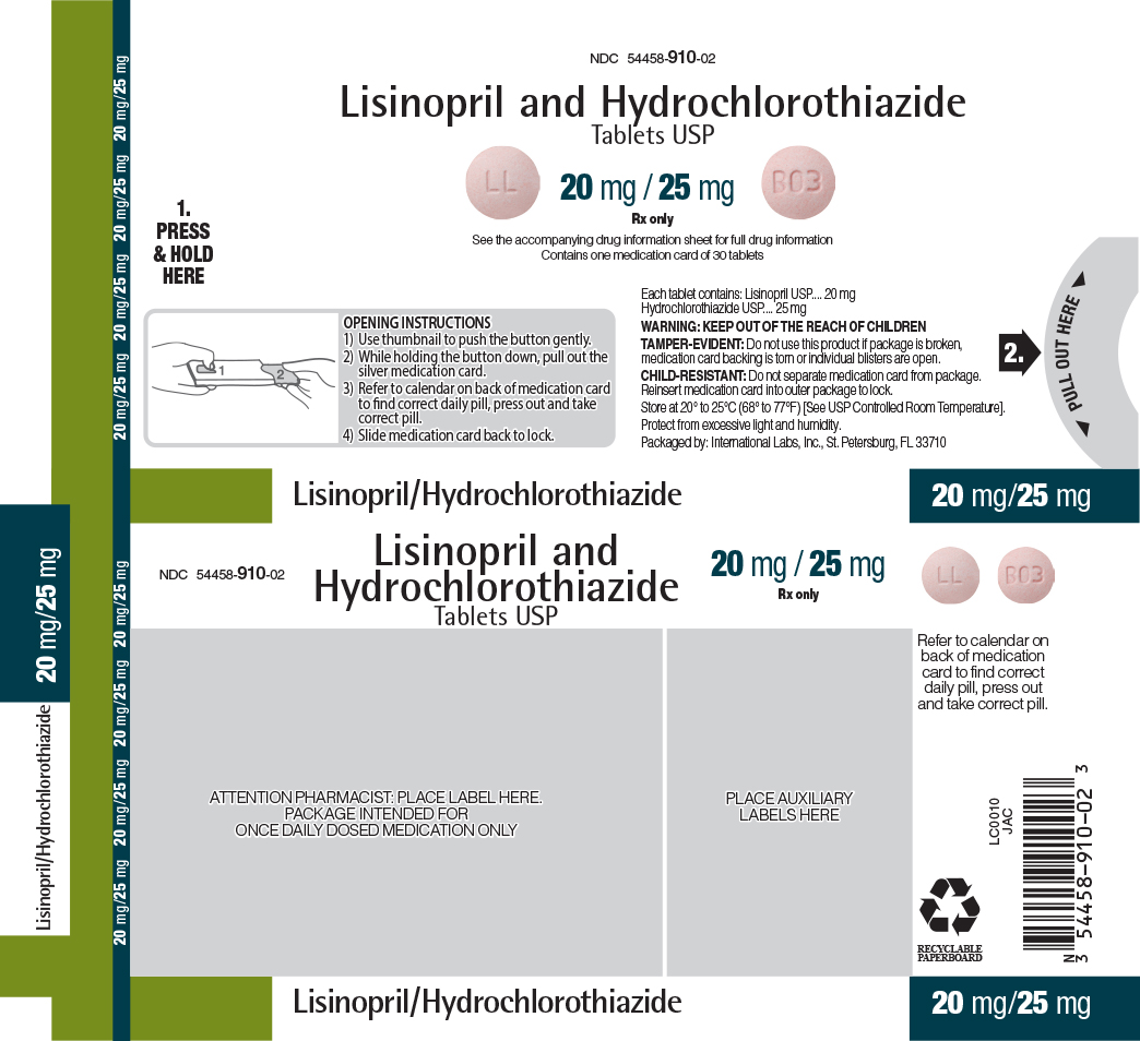 Lisinopril and Hydrochlorothiazide 20/25mg Carton