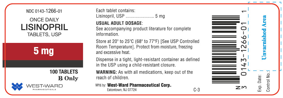 Lisinopril Tablets, USP 5 mg 0143-1266