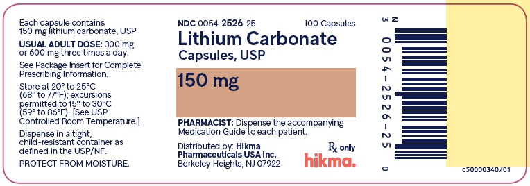150 mg Capsules, Bottle Label