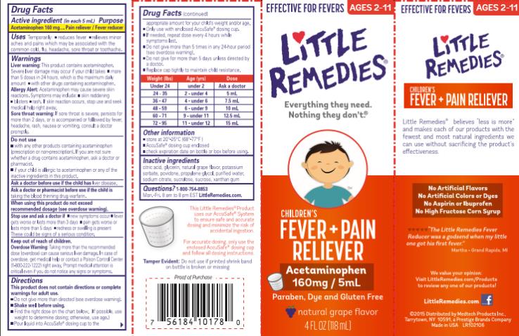 Little Remedies Childrens Fever Grape Carton