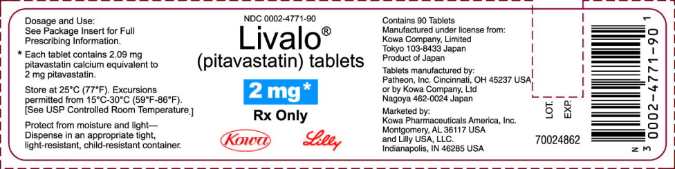 Principal Display Panel - Bottle Label Livalo 2 mg
