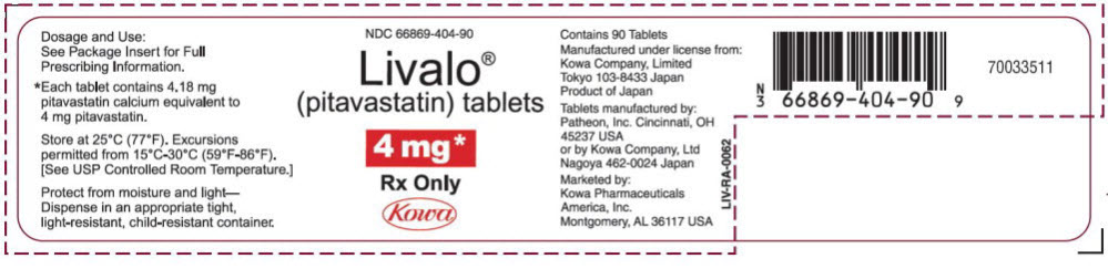 Principal display Panel - Bottle Label Livalo 4 mg