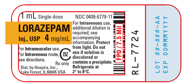 PRINCIPAL DISPLAY PANEL - 4 mg/mL Vial Label - 6779