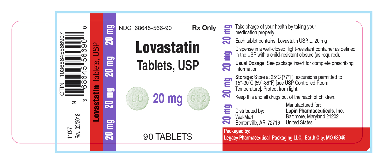 Lovastatin Tablets, USP 20 mg