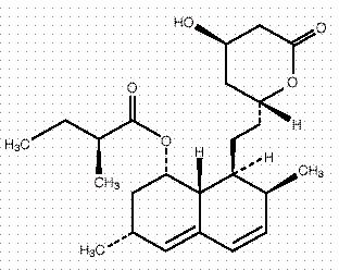 Structural Formula-Lovastatin Tablets 40mg