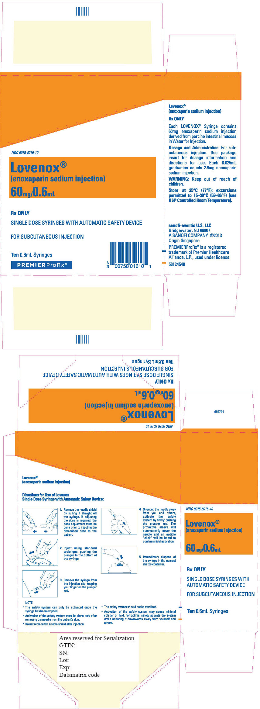 Principal Display Panel - 60 mg/0.6 mL Syringe Blister Pack Carton