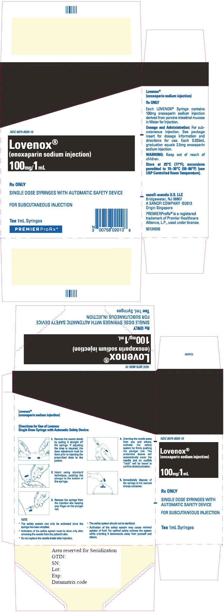Principal Display Panel - 100 mg/1 mL Syringe Blister Pack Carton