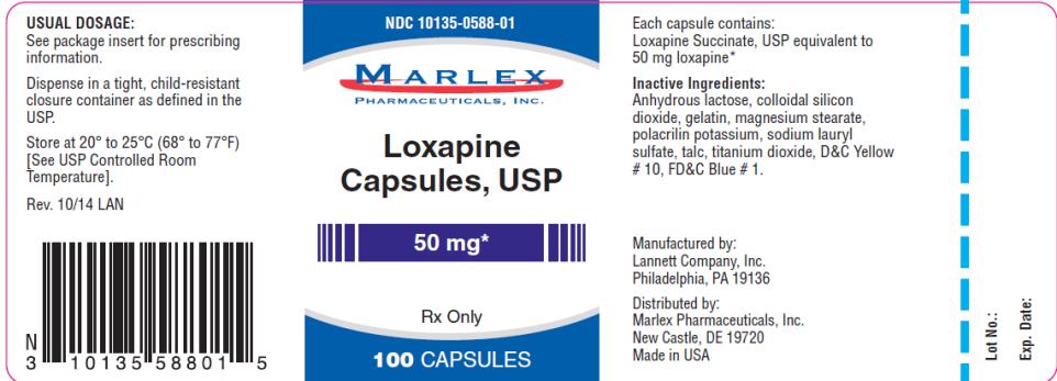 PRINCIPAL DISPLAY PANEL 
NDC 10135-0588-01
Marlex
Loxapine
Capsules,USP
50 mg
Rx Only
100 Capsules
