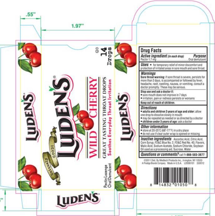 Luden’s
Pectin Lozenge
Oral Demulcent
Wild Cherry
14 Drops
