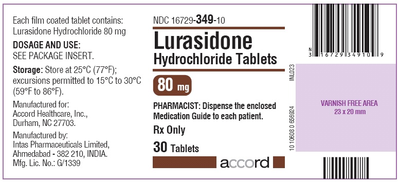 Lurasidone Hydrochloride 80 mg-30 Tablets-Label