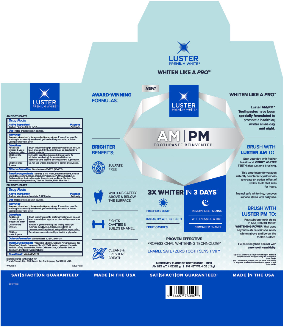 Luster Premium White Am/pm | Sodium Fluoride And Sodium Monofluorophosphate Kit while Breastfeeding