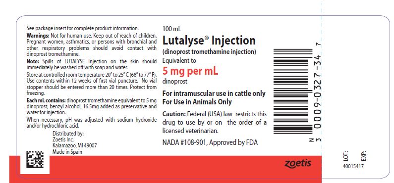 100 mL Bottle Label for Lutalyse