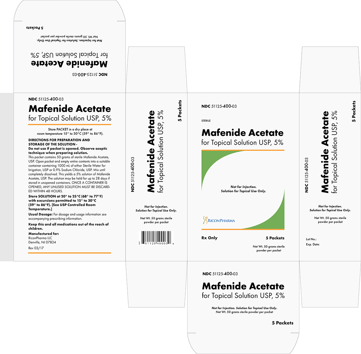 Mafenide Acetate for Topical Solution, USP - Carton Label