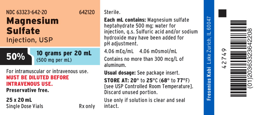 PACKAGE LABEL - PRINCIPAL DISPLAY - Magnesium Sulfate 20 mL Tray Label
