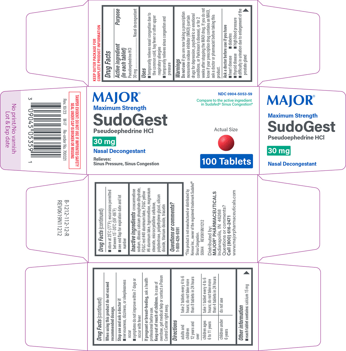 Sudogest | Major Pharmaceuticals while Breastfeeding
