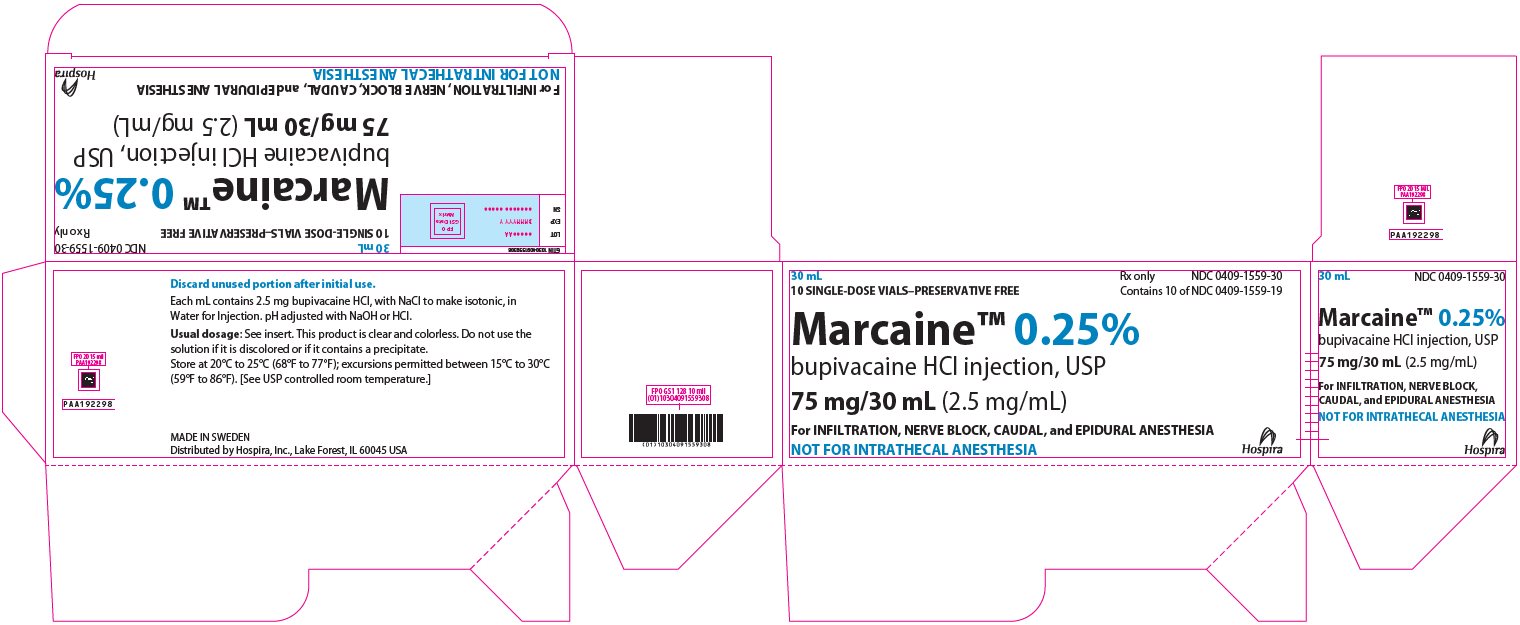 PRINCIPAL DISPLAY PANEL - 75 mg/30 mL Vial Carton - 1559